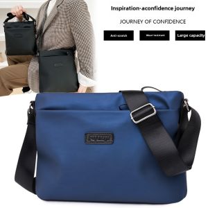 Mens Oxford Cloth Crossbody Bag Casual Business Travel Single Shoulder Backpack Waterproof Mens Bag Soft Handbag for Youth