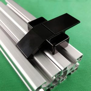 1PC Khung Khóa Cửa Hợp Kim Nhôm Màu Đen Phụ Kiện Cố Định Cho 3030 4040 4545 Nhôm Tiêu Chuẩn Châu Âu