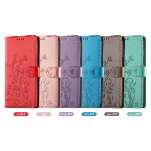 For Samsung Galaxy A17 A56 A55 A54 A36 A35 A34 A26 A25 A24 A07 A06 A05 A05S A04 A04S A16 A15 A14 Phone Case Lucky Flower Magnetic Leather Wallet with Stand Card Slot Flip Case Casing