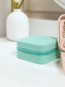 [BAZZAR] Jewellery Box Travel Organizer Mini PU Leather Storage for Rings Earrings Necklace Jewelry Box