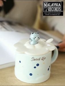 Ceramic Mug/ Breakfast Milk Coffee Cup/Rabbit/Raccoon/ Cat/ Cartoon/ Tea/ Cute/ 陶瓷马克杯/ 带盖水杯/ 早餐牛奶咖啡杯