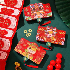 YESPERY 2026 New Year Folding Red Envelope 6 Slot Folding Red Packet Chinese Zodiac Horse Hongbao Spring Festival Angpao