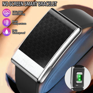 LIGE New Uric Acid Blood lipids Smart Bracelet Men ECG Blood Pressure Heart Rate Call Reminder Health No Screen Smart Bracelet