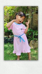 Dress Kuromi Kids Katun Combed Umur 1-8 Tahun