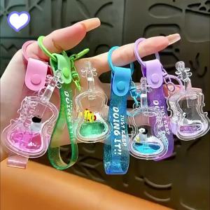 ตุ๊กตาการ์ตูนน้อยเติมน้ำมัน ทรายเหลว พวงกุญแจแพนด้า ประณีต กระเป๋าพวงกุญแจ ของขวัญเล็กๆ