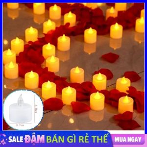 COMBO 50 Nến Trang Trí - Nến Điện Tử LED Mini Kèm Sẵn Pin Trang Trí Tiệc Cưới  Sinh Nhật  Decor Phòng Xinh Lung Linh - Đèn Led Trang Trí - Đèn Cầy Tealight Không Khói ( Tặng Kèm Pin )