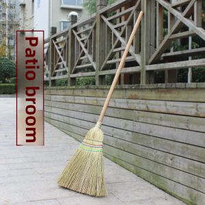 Outdoor Sweeping Yard Big Broom Long Broom Garden Fallen Leaves Outdoor Broom Bristle Single For Home Sweeping Yard