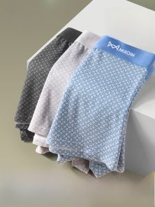 MiiOW | Quần lót nam cotton nguyên chất thoáng khí thể thao cạp vừa mùa xuân hè 2025 quần lót nam cỡ lớn thoáng khí thoải mái