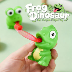 Funny Frog Dinosaur Squeeze Toy Creative Sticking Tongue Out Animal Sensory Toys For Kids Fidget Decompression Christmas Gifts