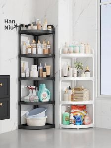Bathroom Toilet Corner Storage Rack Multi-layer Triangle Floor-standing Gap Organizer for Bathroom And Kitchen