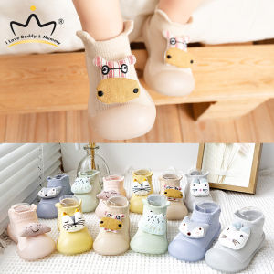 6-18 Months 3D Baby Infant Anti Slip Rubber Sole Shoes Cute Cartoon Soft Jelly Knitted Newborn Toddler Baby Learn Walking Children Shoes Flats Floor Socks
