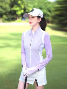 TTYGJ | Warm Golf Women Vest White/Purple/Green Fitting