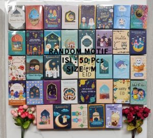 Amplop Lebaran Idul Fitri Isi 50 Pcs Ukuran Sedang 6Cm x 10Cm Angpao Amplop Lebaran Karakter Lucu
