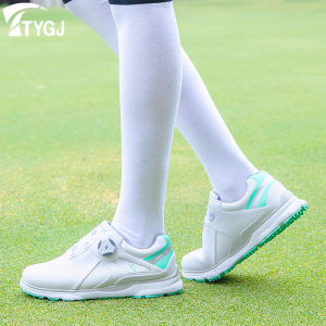 Golf Shoe Womens Waterproof Non-Slip Shoes Knob Elastic Shoelace Golf Sneakers Golf Womens Shoes