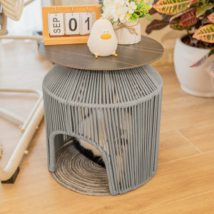 ZIYE | Cat Bed Coffee Table Dual Function Small Round Table