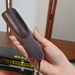 Handmade Wooden Tea Spoon Walnut Black Ebony Moon Shape Single Tea Scoop Tea Leaf Special Spoon Rosewood Tea Set