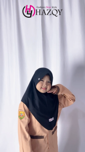 Kerudung Jilbab Instan Anak Perempuan Bergo Hijab Anak Sekolah SD Bahan Kaos