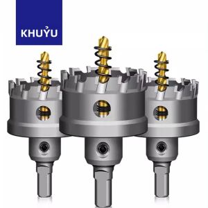 Máy Cắt Đầu Cacbua Cưa Lỗ TCT Với Mũi Khoan Phi Công Mạ Titan Cho Kim Loại Sắt Và Gỗ Bằng Thép Không Gỉ - Mũi Khoan Lõi Để Gia Công Kim Loại