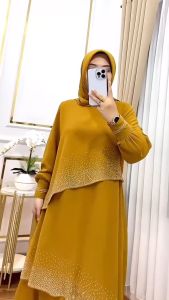 Adella Dress Ceruty Apk Swarovski Gamis Lebaran Tahun 2025 Dewasa Dress Wanita Kondangan Elegan