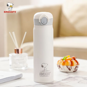 Snoopy Large Capacity Stainless Steel 316 Insulated Water Bottle Frosted Surface Portable Thermal Cup for Women Elegant Design