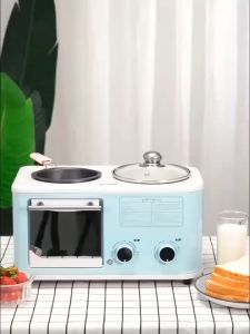 ไฟฟ้า4 In 1 Mini เตาอบ ครัวจ๋ว ครัวสำหรับเด็กหอ เตาอบ เตาไฟฟ้า เตาอเนกประสงค์ เตาไฟฟ้าทอด