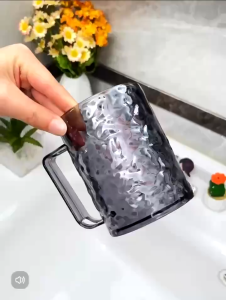 Cốc Đựng Bàn Chải Đánh Răng Vân Pha Lê Kèm Kệ Cắm Thiết Kế Tiện Lợi Tinh Tế Cho Phòng Tắm Hiện Đại Ly Đánh Răng Pha Lê GD906-LyDR