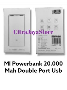 POWERBANK XIAOMI 20.000 MAH DOUBLE PORT USB