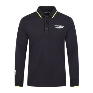 European Tour Mens Long Sleeve Polo Shirt Comfortable Collar Golf Apparel Autumn Collection Elegant Design Premium Quality