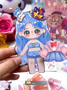 Cute Princess Magnetic Dress up Sticker Creative Anime Sticker Repeatedly DIY Cartoon Sticker Toys