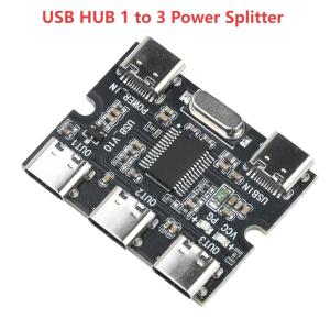 USB Expansion Board Hub 1 Input 3 Output Expansion Module for Raspberry Pi 4/5 Generation USB HUB 1 to 3 Power Splitter Type-C