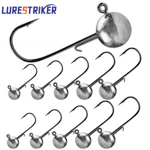 Lurestiker 1g 2g 3g 5g 7g 10g 14g 15g 17g 20g jig head fishing hooks for soft lure bait  Deepwater sinking crank lure bass hook