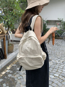 Fatty Summer 2024 Small Batch Design Large Capacity Student Class Thin Double Shoulder Backpack Casual Leisure Zipper Closure