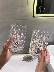 Kaman | Luxury Wall-Mounted Bathroom Toothbrush Holder No-Drilling Electric Suitable For Couples