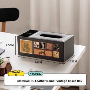 MR ART | Luxury Chinese Style Tissue Box Leather