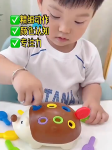 เม่นน้อยจับคู่สี เรียนรู้ตัวเลข ฝึกสมาธิ ของเล่นเสริมพัฒนาการ Montessori