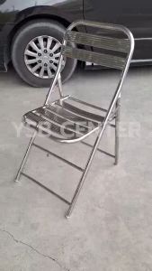 เก้าอี้ พับสแตนเลส ทานอาหาร ร้านกาแฟ สไตล์โมเดิร์น สแตนเลส YL0284-SH85.5-ST