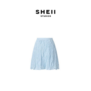 christine sheii | Chân Váy A-Line Ngắn Giảm Cân 3D Nếp Ly Dây Kim Loại Nhớ Hình