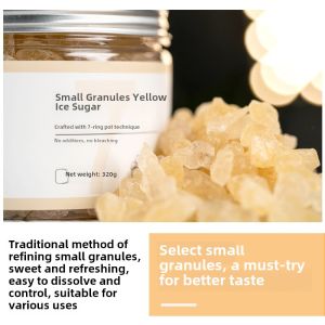 Authentic Guangxi Small Grain Yellow Rock Sugar for Hand-Poured Coffee Tea Brewing And Sipping Cane Water Sugar