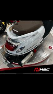 H2C BODY COVER GUARD CHROME BLACK FOR GIORNO 125