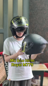 Mũ bảo hiểm Royal M979 (ROC 09)-Nón bảo hiểm 3/4 2 kính chính hãng bảo hành 12 thángtặng kèm túi rút và khăn trùm đầu xịn sò
