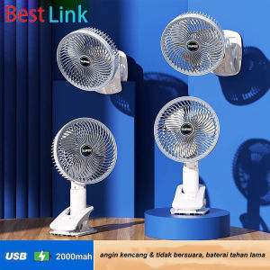 Kipas Angin Mini Portable fungsi meja + jepit + dinding+ jepit Recharge Bateria litium 2000mah