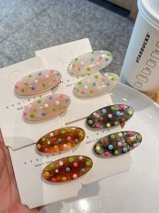 เกาหลี Cornflower สีสัน Dotty ผีเสื้อกิ๊บหวานน่ารัก Bangs คลิป Duckbill คลิปอุปกรณ์เสริมผม