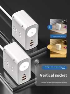 Portable Travel USB Charging Multi-Function Socket Mini Home Use Tourist Plug Board Winding Storage Convenient Electric Adapter