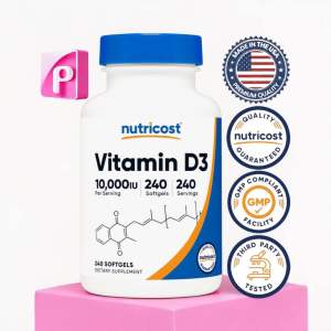 Nutricost Vitamin D3 10000 IU 240 Softgels