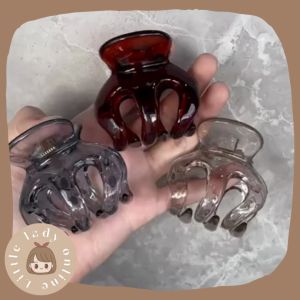 Jedai 5cm Cakar 3 ASH GREY BROWN Jepit Rambut Hair Accesories Jedai Jepitan Rambut