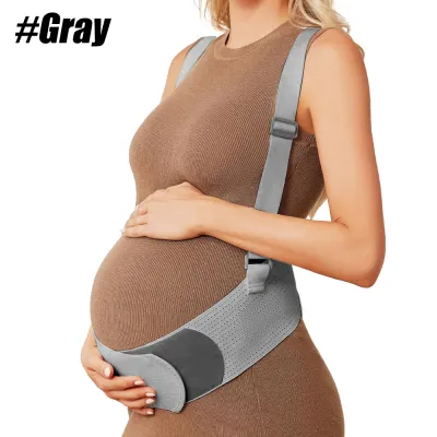 Maternity Belt Pregnancy Belly Support Band 1PCS Adjustable Belly Bands with Back Brace Straps for Pregnant Women