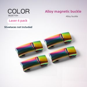 Lace-Free Handy Gadget Bean Bag Elastic Tie-Free Mens and Womens White Black Flat Kids Shoelace Buckle