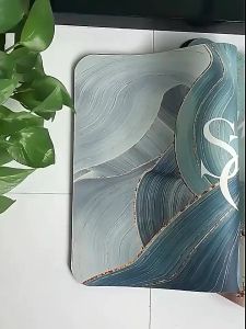 Happyhouse พรมเช็ดเท้า ห้องน้ำ แร่ดินเบา ลายหินอ่อน แห้งไว กันลื่น ขนาด 40x60 ซม. B-040