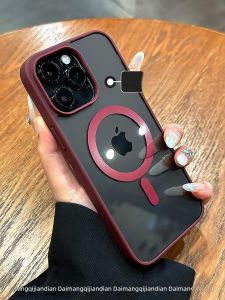 DAIMANG | Daimang Acrylic Magnetic Absorption Transparent Mens Simple Style Phone Case For iPhone 14 Pro Max Apple 13 Pro Luxury Protection Shell