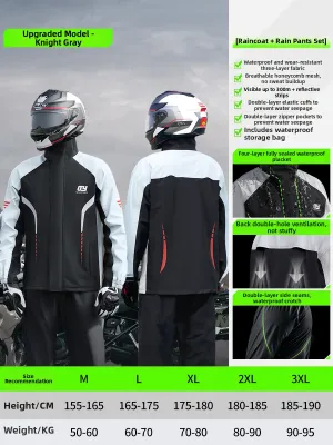 QUANYAN | Rainproof Motorcycle Riding Suit for Delivery Riders